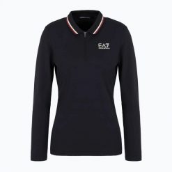 Longsleeve damski EA7 Emporio Armani Golf Pro Polo. Czarne swetry EA7 Emporio Armani, l, bez wzorów, z elastanu, eleganckie, bez ramiączek. Za 349.99 zł.