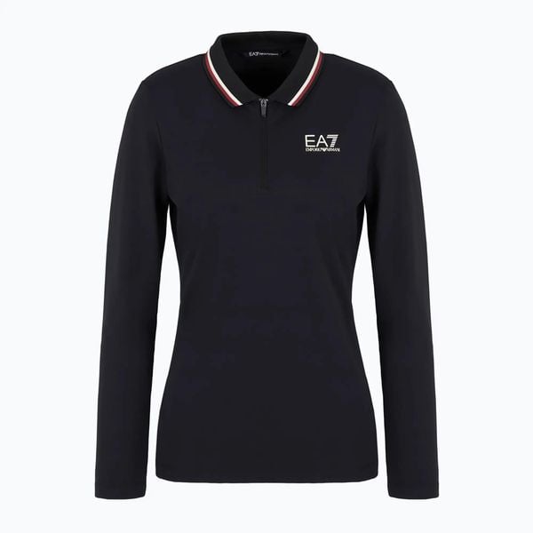 Longsleeve damski EA7 Emporio Armani Golf Pro Polo. Czarne swetry EA7 Emporio Armani, l, bez wzorów, z elastanu, eleganckie, bez ramiączek. Za 349.99 zł.