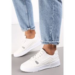 Białe Buty Sportowe Sznurowane Mellameia. Białe buty sportowe lifestyle Renee, bez wzorów, z dresówki, bez zapięcia. W wyprzedaży za 63.74 zł.
