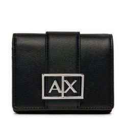 Portfel damski Armani Exchange. Czarne portfele Armani Exchange, bez wzorów. Za 229.99 zł.