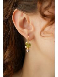 Pierres delicates Kolczyki w kolorze białym z perłami rozmiar: onesize. Zielone kolczyki Pierres delicates, z kryształem, z mosiądzu. Za 52.99 zł.