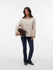 Vero Moda Kurtka przejściowa w kolorze kremowym rozmiar: XS. Brązowe kurtki Vero Moda, xs, bez wzorów, bez kaptura. Za 144.95 zł.