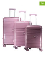 Geographical Norway 3-częściowy zestaw "Savage" w kolorze fioletowym rozmiar: onesize. Różowe walizki Geographical Norway. Za 391.99 zł.