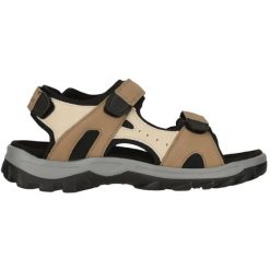 Sandały damskie Whistler Cornella. Brązowe sandały WHISTLER, bez wzorów, z materiału, eleganckie, bez obcasa, bez zapięcia. Za 261.00 zł.