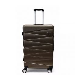 Walizka na kółkach Sapphire ST-2240 brązowa - średnia M DUO. Brązowe walizki SAPPHIRE, duże. W wyprzedaży za 119.00 zł.