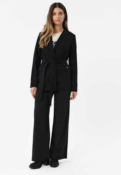 Materiałowe spodnie z szeroką nogawką R-HUS. Spodnie materiałowe Volcano, bez wzorów, z elastanu, biznesowe. Za 179.99 zł.