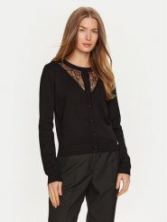ARTIGLI Kardigan ACMA000389 Czarny Regular Fit. Czarne swetry Artigli, m, bez wzorów, z wiskozy, bez ramiączek. Za 179.99 zł.