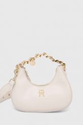 Tommy Hilfiger torebka kolor beżowy. Brązowe listonoszki Tommy Hilfiger, bez wzorów, na ramię, bez dodatków. Za 649.99 zł.