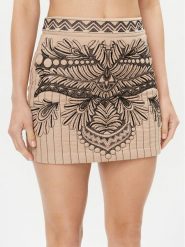 TWINSET Spódnica mini 232TP2672 Beżowy Slim Fit. Brązowe spódnice Twinset, bez wzorów, z bawełny, mini. Za 1,079.00 zł.