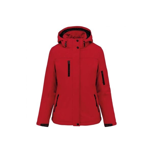 Kurtka damska z kapturem, ocieplana, softshell Kariban. Niebieskie kurtki KARIBAN, l, bez wzorów, z elastanu, z kapturem. Za 325.50 zł.