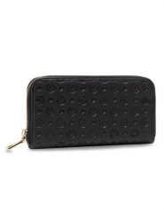 Pollini Duży Portfel Damski TE9001PP02Q2500A Czarny. Czarne portfele Pollini, bez wzorów, ze skóry. Za 449.99 zł.
