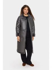 SAINT TROPEZ Płaszcz zimowy w kolorze antracytowym rozmiar: XXL. Czarne płaszcze Saint Tropez, na zimę, xxl, bez wzorów, z puchu, bez kaptura. Za 434.99 zł.