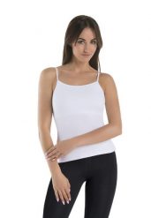 Koszulka na ramiączkach biustonosz Teyli Cami. Białe t-shirty sportowe Teyli, m, bez wzorów, z bawełny, bez ramiączek, na fitness i siłownię. Za 99.95 zł.