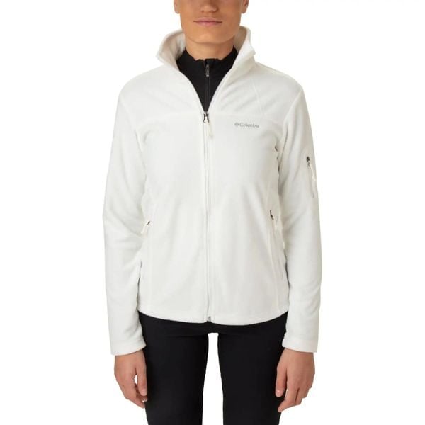 Bluza polarowa turystyczna damska Columbia Fast Trek II. Białe bluzy bez kaptura Columbia, xl, bez wzorów, z polaru, bez kaptura, narciarskie. Za 206.99 zł.