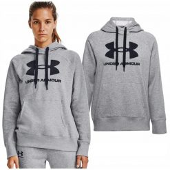Bluza sportowa dla kobiet Under Armour Rival Fleece. Szare bluzy z kapturem Under Armour, xl, bez wzorów, z bawełny, z kapturem. W wyprzedaży za 159.00 zł.