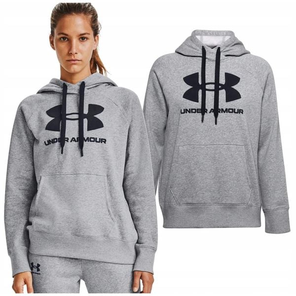 Bluza sportowa dla kobiet Under Armour Rival Fleece. Szare bluzy z kapturem Under Armour, xl, bez wzorów, z bawełny, z kapturem. W wyprzedaży za 159.00 zł.
