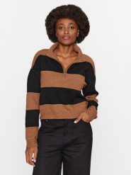 Noisy May Sweter 27028636 Brązowy Regular Fit. Brązowe swetry Noisy May, xl, bez wzorów, z syntetyku, bez ramiączek. Za 109.99 zł.
