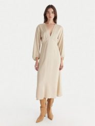 ViCOLO Sukienka koktajlowa TF0250 Beżowy Regular Fit. Brązowe sukienki ViCOLO, l, bez wzorów, z wiskozy, wizytowe, bez kołnierzyka, bez ramiączek. Za 349.99 zł.