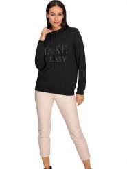 Heine Sweter w kolorze czarnym rozmiar: 50. Czarne swetry Heine, bez wzorów, z bawełny, bez ramiączek. Za 48.95 zł.