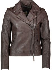 Apple of Eden Skórzana kurtka w kolorze ciemnobrązowym rozmiar: 42. Brązowe kurtki Apple of Eden, bez wzorów, z materiału, bez kaptura. Za 503.95 zł.