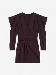 IRO Sukienka koktajlowa Sofi AR132 Bordowy Regular Fit. Czerwone sukienki Iro, bez wzorów, z syntetyku, wizytowe, bez kołnierzyka, bez ramiączek. Za 1,069.00 zł.