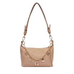 Torebka Guess. Żółte kopertówki Guess, z aplikacjami, wizytowe, bez dodatków. Za 294.99 zł.