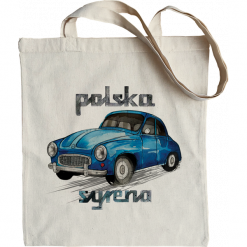 Syrena — torba. Niebieskie shopper bag nikiniki, bez wzorów, z bawełny, na ramię, duże. W wyprzedaży za 24.65 zł.
