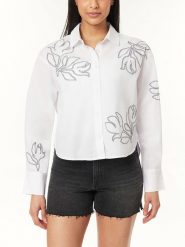 Scotch & Soda Koszula w kolorze białym rozmiar: L. Białe koszule Scotch & Soda, l, z aplikacjami, z bawełny, bez kołnierzyka, bez ramiączek. Za 198.56 zł.