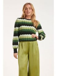 Smashed Lemon Sweter w kolorze oliwkowo-zielonym rozmiar: M. Brązowe swetry Smashed Lemon, m, bez wzorów, bez ramiączek. Za 104.99 zł.