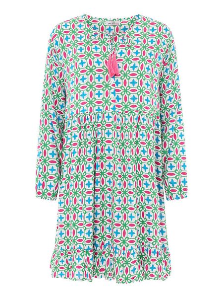 Zwillingsherz Sukienka ze wzorem rozmiar: S/M. Sukienki Zwillingsherz, na co dzień, m, bez wzorów, z wiskozy, bez kołnierzyka, bez ramiączek, mini, proste. Za 87.40 zł.