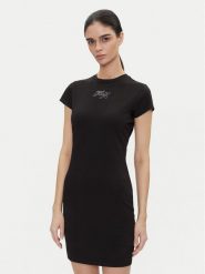 HUGO Sukienka codzienna 50537240 Czarny Slim Fit. Czarne sukienki Hugo, na co dzień, xl, bez wzorów, z bawełny, bez kołnierzyka, bez ramiączek, proste. Za 309.99 zł.