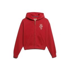Bluza damska z kapturem Superdry Heritage Hamptons. Czerwone bluzy Superdry, bez wzorów, bez ramiączek, z kapturem. Za 349.55 zł.
