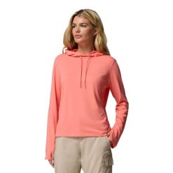 Bluza damska Columbia Sun Trek Hoodie. Brązowe bluzy Columbia, bez wzorów, sportowe, bez ramiączek, bez kaptura. Za 169.99 zł.