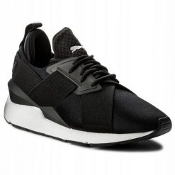 Buty sportowe damskie Puma Muse Satin EP Wn's Black 365534 03. Czarne buty treningowe Puma, bez wzorów, bez zapięcia. Za 219.00 zł.