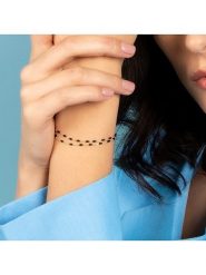 OR ÉCLAT Złota bransoletka "Double Amada Noir" rozmiar: onesize. Czarne bransoletki Or Éclat, złote. Za 774.99 zł.