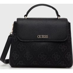 Guess torebka kolor czarny. Czarne torebki klasyczne Guess, z aplikacjami, na ramię, bez dodatków. Za 549.99 zł.
