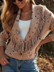 LA Angels Kardigan w kolorze beżowym rozmiar: S. Brązowe swetry LA Angels, s, bez wzorów, bez ramiączek. Za 219.08 zł.