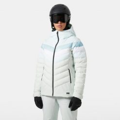 Damska kurtka puchowa Helly Hansen Imperial Puffy. Niebieskie kurtki narciarskie Helly Hansen, na zimę, bez wzorów, z puchu, bez kaptura, narciarskie. W wyprzedaży za 1,207.50 zł.