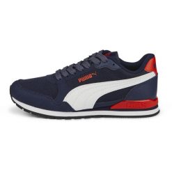 Buty damskie sportowe do chodzenia Puma ST RUNNER v3 L. Czerwone buty sportowe lifestyle Puma, bez wzorów, z materiału, sportowe, bez zapięcia. Za 244.00 zł.