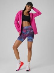 4F Legginsy kolarki dzianinowe damskie - multikolor L. Legginsy 4f, bez wzorów, z dzianiny. Za 79.99 zł.