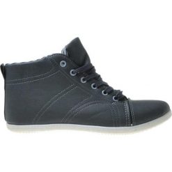 Wygodne trampki z wysoką cholewką SZARE /B2-2 6498 S192/ 38. Szare trampki Pantofelek24, bez wzorów, przed kolano, bez zapięcia. Za 19.90 zł.