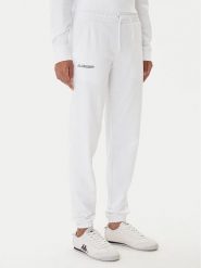 Kappa Spodnie dresowe Festa 331M34W Biały Regular Fit. Białe spodnie dresowe Kappa, bez wzorów, z bawełny. Za 129.99 zł.