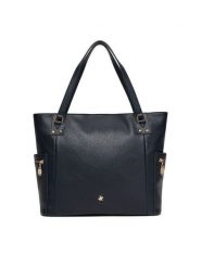 Beverly Hills Polo Club Torebka CEO-BHPC-C-005-08 Granatowy. Niebieskie shopper bag Beverly Hills Polo Club, bez wzorów, z materiału, bez dodatków. Za 249.99 zł.