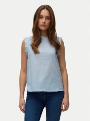 Vero Moda Top Trine 10342734 Niebieski jasny Regular Fit. Niebieskie topy Vero Moda, s, bez wzorów, z bawełny, bez kołnierzyka, bez ramiączek. Za 99.99 zł.