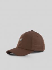 4F Czapka z daszkiem strapback damska - brązowa S/M (58cm). Brązowe czapki z daszkiem 4f, bez wzorów, klasyczne. Za 69.99 zł.