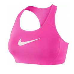 Stanik Sportowy Damski Nike Dri-Fit. Czerwone biustonosze sportowe Nike, bez wzorów, na fitness i siłownię, dri-fit (nike). Za 123.20 zł.