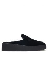 Calvin Klein Klapki Flatform Mule Suede WL HW0HW03182 Czarny. Czarne klapki Calvin Klein, bez wzorów, ze skóry, bez obcasa, bez zapięcia. Za 649.99 zł.