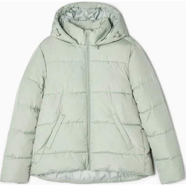 Ocieplana kurtka z kapturem - Zielony. Zielone kurtki Cropp, l, bez wzorów, z poliesteru, z kapturem. Za 229.99 zł.