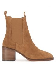 Sergio Bardi Botki WI32-E1094-01SB Brązowy. Brązowe botki Sergio Bardi, bez wzorów, bez obcasa, na słupku, bez zapięcia. Za 209.99 zł.