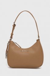 BOSS torebka skórzana kolor beżowy. Brązowe shopper bag Boss, bez wzorów, bez dodatków. Za 779.99 zł.